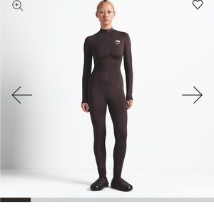 SOLD SKIMS x North Face Dark Brown Full-Body Suit